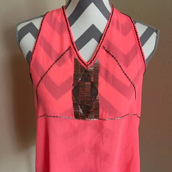 Beaded Sheer Tank Top - Size: Small - Picture 2 of 6